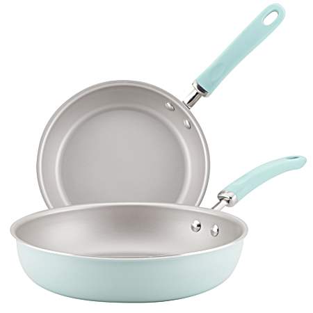 9 in & 11.5 in Light Blue Shimmer Nonstick Skillet Twin Pack