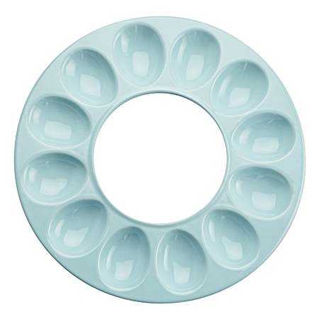 10.75 in Light Blue Shimmer Round Egg Tray