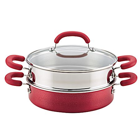 3 qt Red Multipan Steamer Set - 3 pc