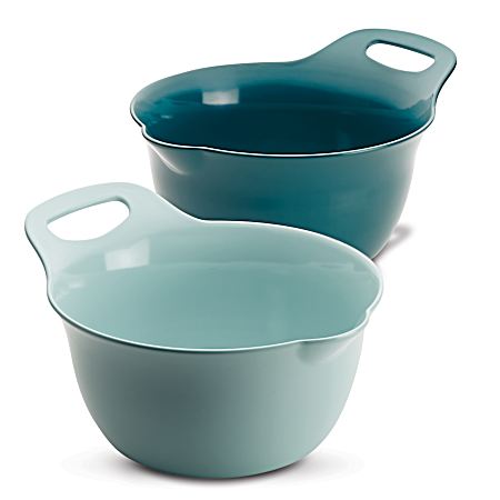 4 qt & 5 qt Light Blue & Teal Nesting Mixing Bowl Set