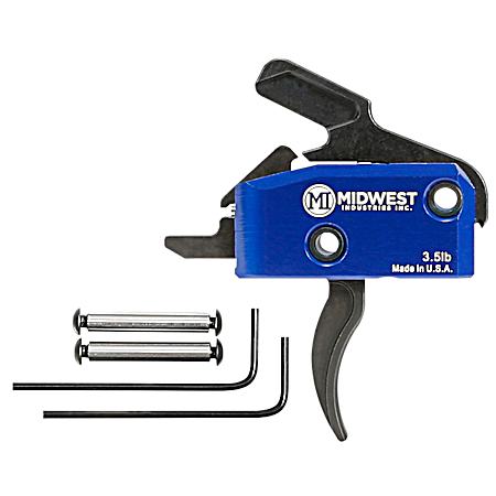 Enhanced AR15 Drop in Curved Trigger 3.5lb Single Stage w/ Anti Walk Pins