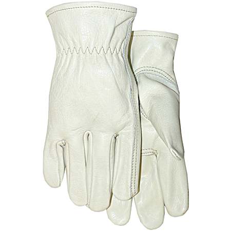 Men's Off White/Bone Top Grain Cowhide Gloves