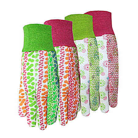 Women's Assorted Jersey Blend Glove w/ PVC Gripping Dots