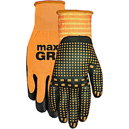 Men's Orange/Black Max Grip Gloves