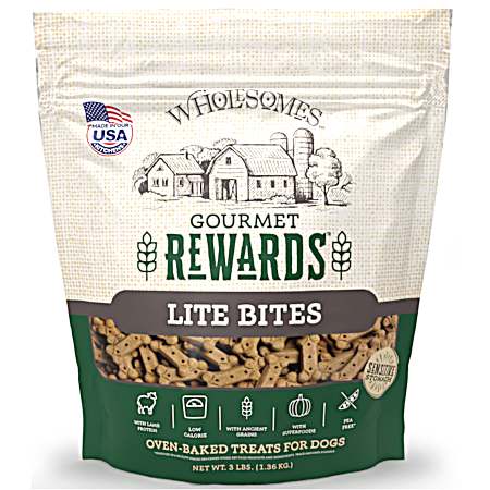 Gourmet Rewards Lite Bites Oven-Baked Dog Biscuits, 3 lbs
