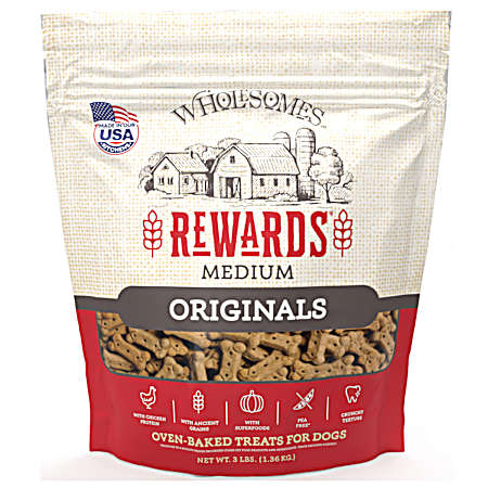 Rewards Medium Original Oven-Baked Dog Biscuits, 3 lbs