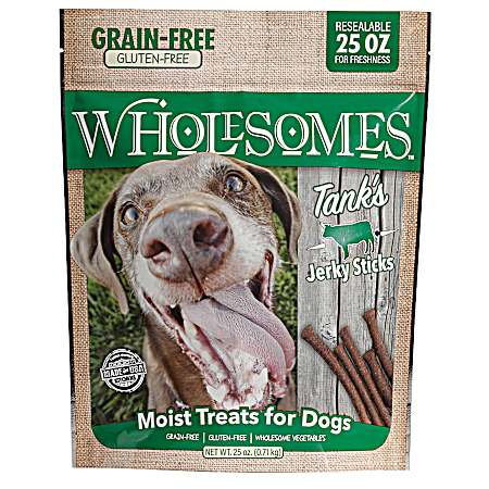 Tank's Jerky Sticks Grain-Free Beef Flavor Dog Treats, 25 oz