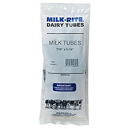7/16 in x 5-1/4 in Milk Tubes for Bou-Matic - 8 Pk