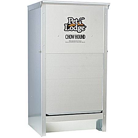 25 lb Galvanized Steel Chow Hound Dog Feeder