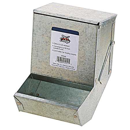 5 in Metal Feeder with Solid Bottom