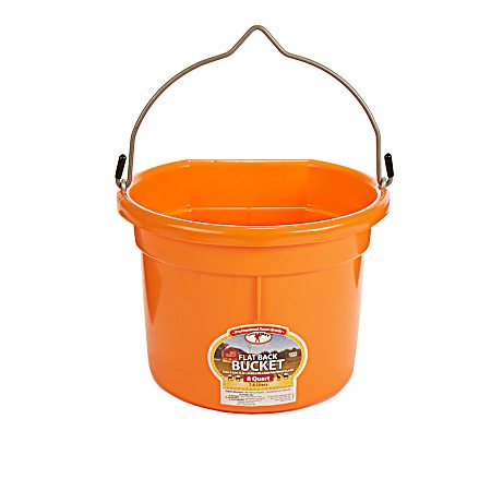 8 qt Flat-Back Plastic Bucket
