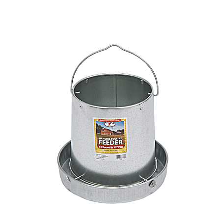 12 lb Hanging Metal Poultry Feeder