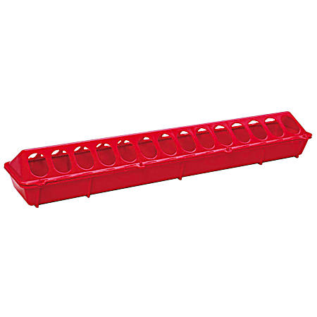 20 in Red Plastic Flip-Top Poultry Feeder