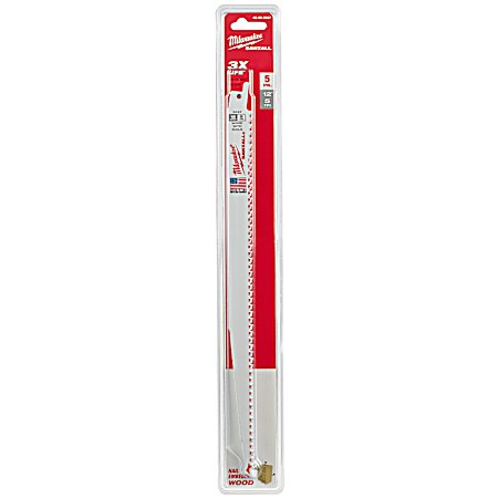 12 In. Sawzall 5 TPI Wood Blades - 5 Pk.