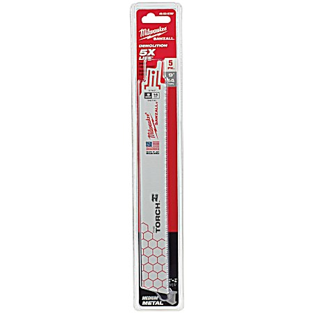 9 In. Sawzall Torch 14 TPI Blades - 5 Pk.
