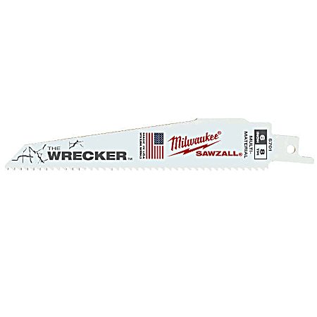 6-in 8 TPI Sawzall The Wrecker Blades - 5 Pk