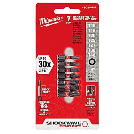 SHOCKWAVE 7 Pc. TORX Inset Bit Set