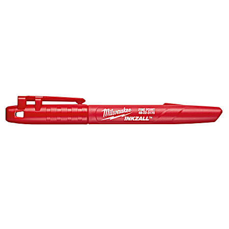 Inkzall Red Fine Point Jobsite Marker