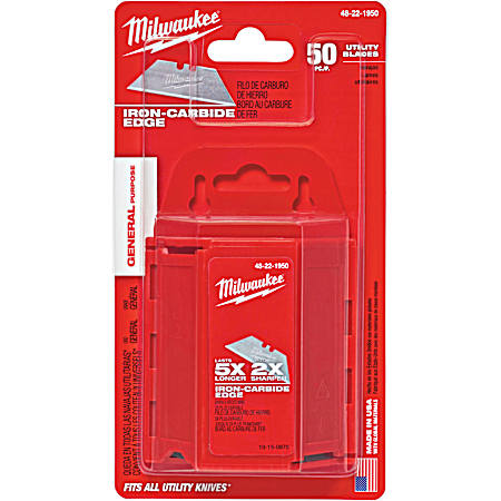 General Purpose Utility Knife Blades - 50 Pk