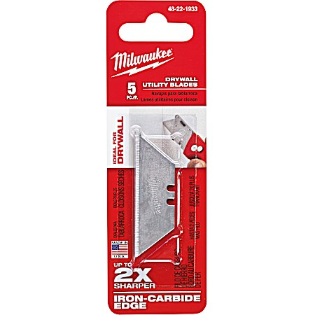 Drywall Utility Knife Blades - 5 Pk