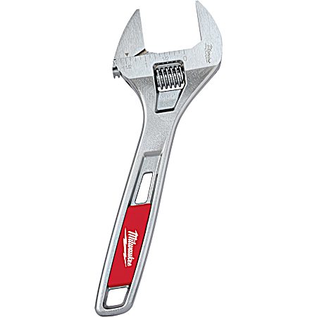 8 in Wide Jaw Adjustable Chrome-Plated Wrench