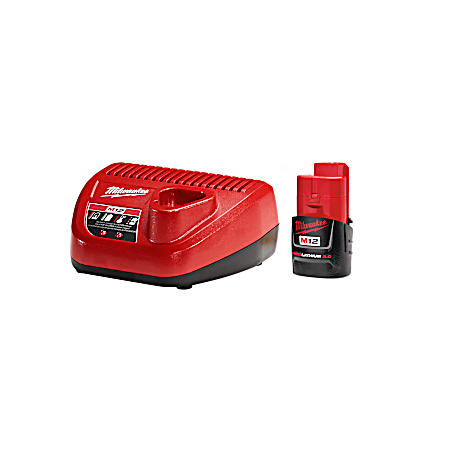 M12 2.0 Ah Battery & Charger Starter Kit