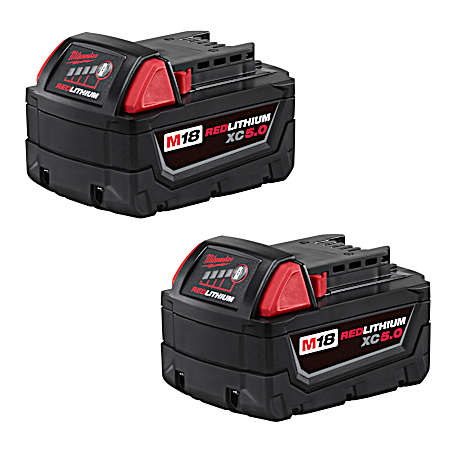 M18 REDLITHIUM XC 5.0 Ah Extended Capacity Battery Pack - 2 pk