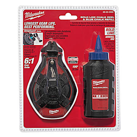 100 ft Bold Line Chalk Reel Kit w/ Blue Chalk