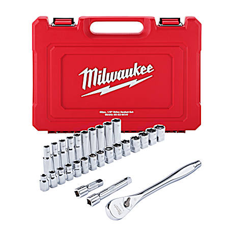 1/2 in Drive Metric Ratchet & Socket Set - 28 Pc