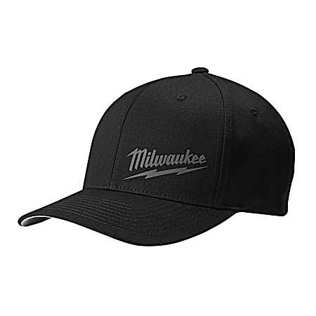 Men's Trademark Flex Fit Black Logo Cap