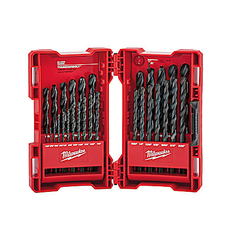 THUNDERBOLT Black Oxide Drill Bit Set - 29 Pc