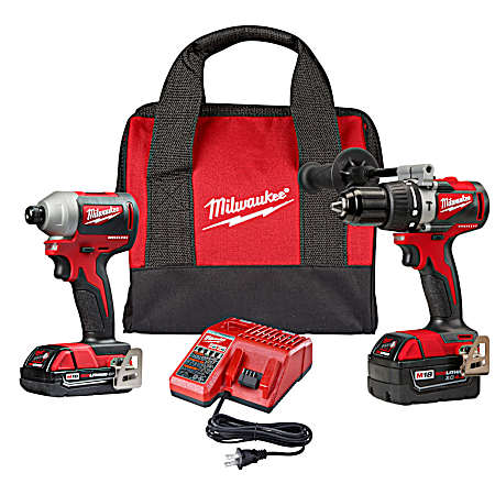M18 Brushless Cordless Hammer Drill/Impact Driver 2-Tool Combo Kit W/ Batteries
