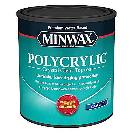 Clear Matte Water-Based Polycrylic Protective Finish
