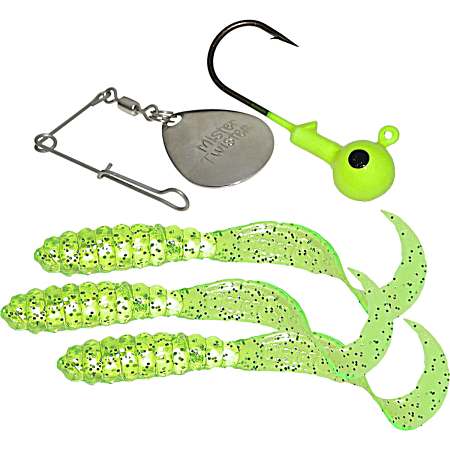 Teenie Grub Spin Combo - Chartreuse Flake