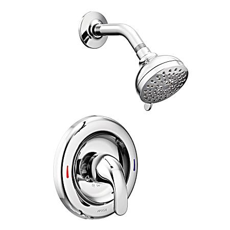 Adler Posi-Temp Single Handle Pressure Balanced Shower Trim w/Multi-Function Shower Head