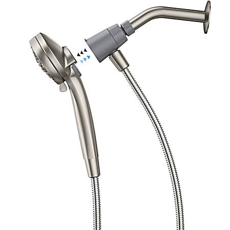 Engage 3.5 in Spot Resist Brushed Nickel Six-Function Eco-Performance Magnetix Handshower