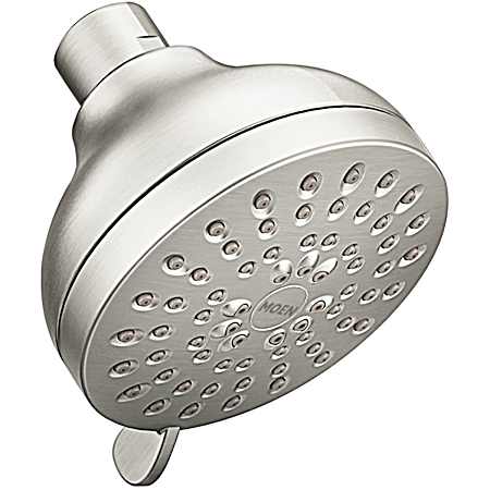 Adler Spot Resist Brushed Nickel 4-Function Wall Mount Spray Head Showerhead