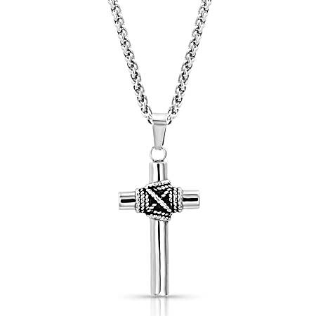 Rope Wrapped Cross Necklace