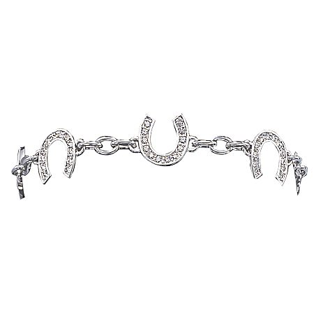 Crystal Clear Lucky Horseshoe Link Bracelet