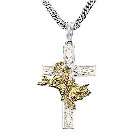 Bull Rider Cross Necklace