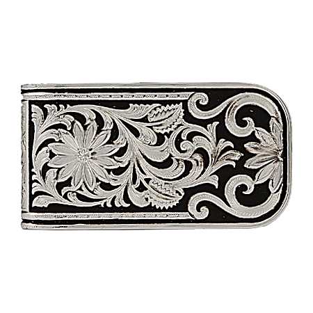 Leather Cut Bitterroot Money Clip