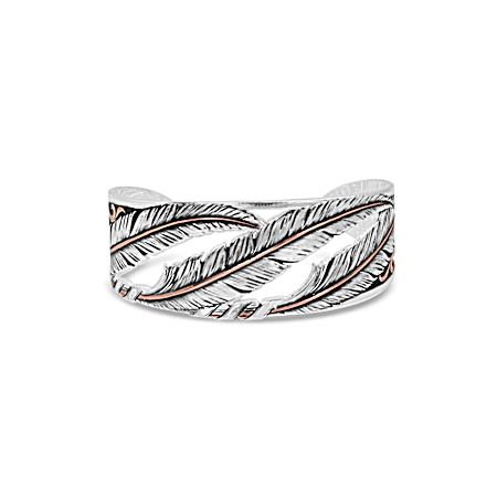 Wind Dancer Pierced Feather Cuff Bracelet