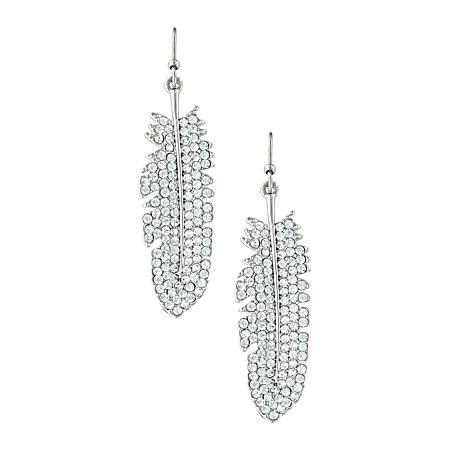 Shimmering Feather Earrings