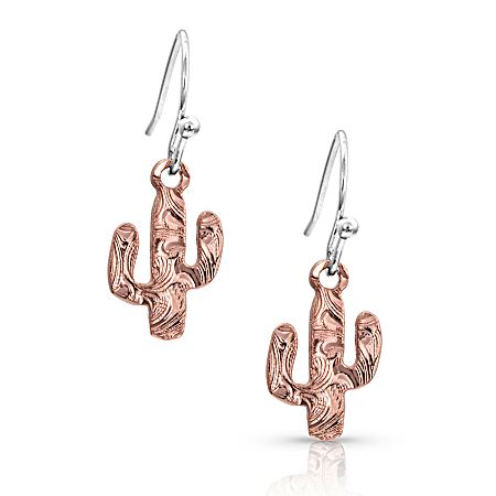 Desert Darling Rose Cactus Earrings
