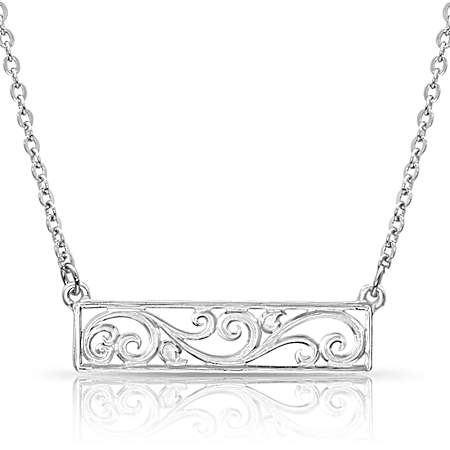 Bar None Scroll Necklace