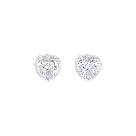 Tiny Heart Crystal Post Earrings