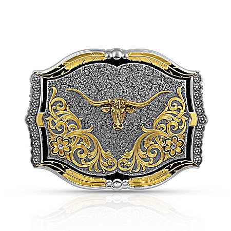 Cracked Earth Longhorn Buckle