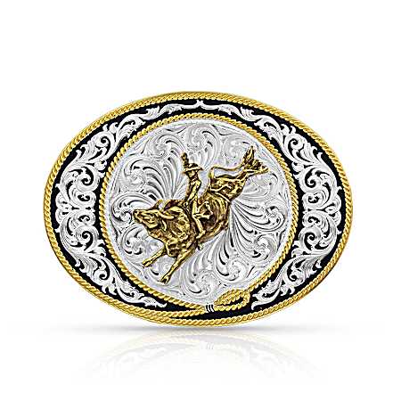 Ranch Rope Bull Rider Buckle