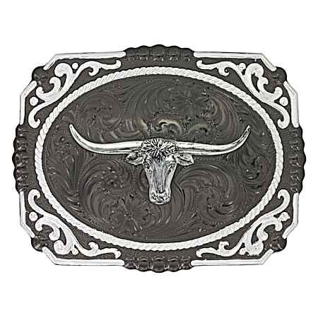 Gunmetal Cameo Filigree w/ Longhorn Steer Buckle