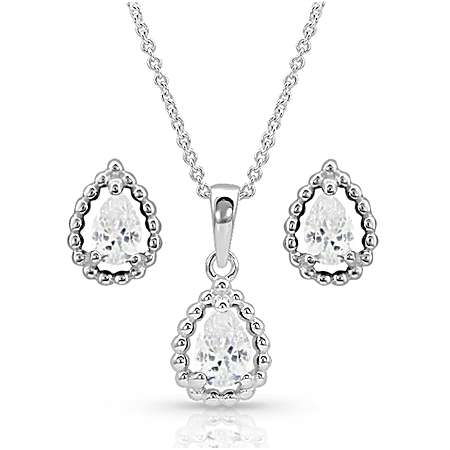Arctic Rain Teardrop Jewelry Set